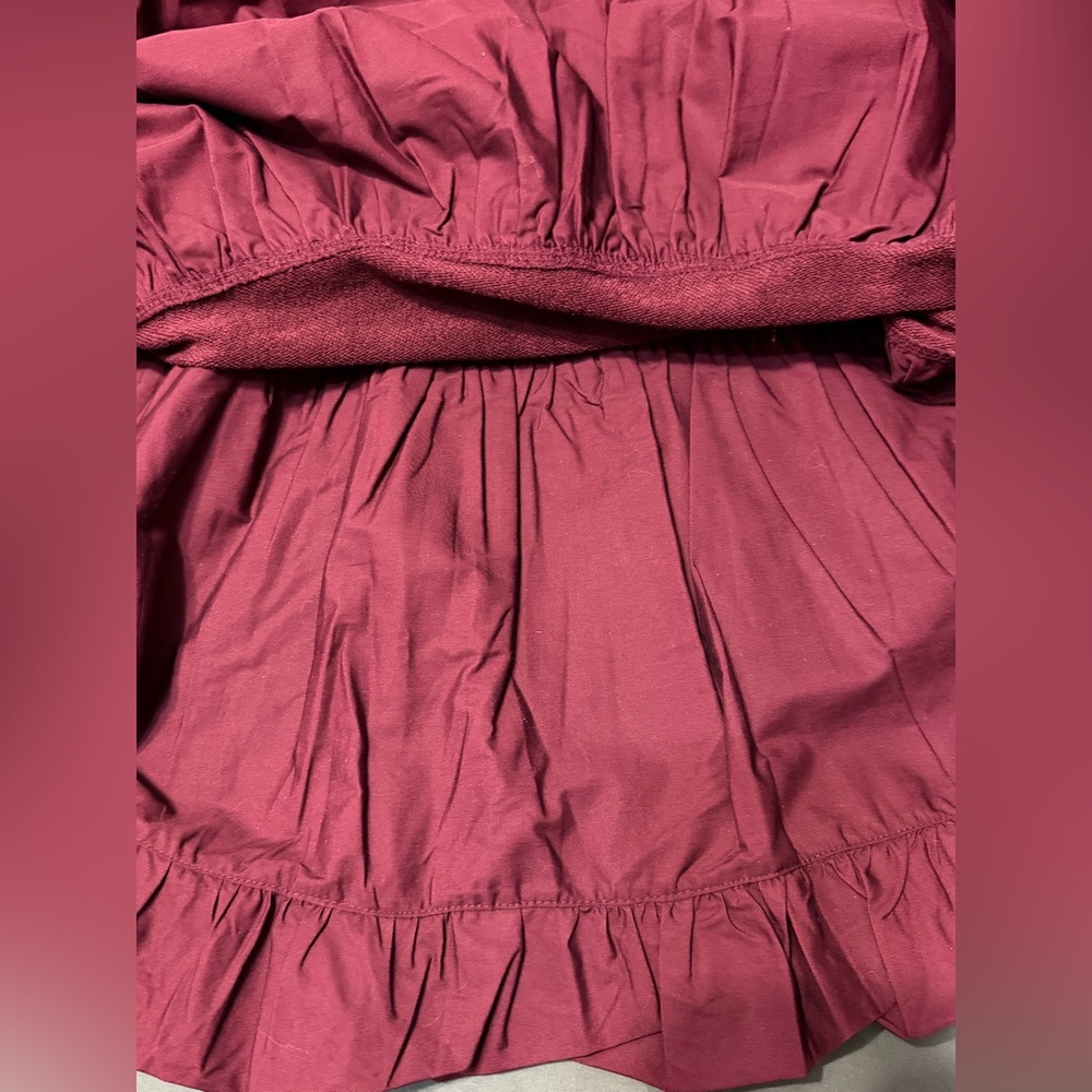 LOFT Burgundy Drop-Waist Dress – Size XS-Never Worn - Picture 8 of 8